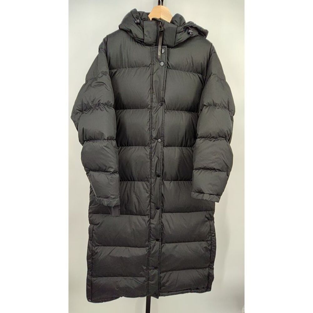 NWT Quince Black Responsible Down Parka Long Puffer Coat with Hood - Picture 10 of 13